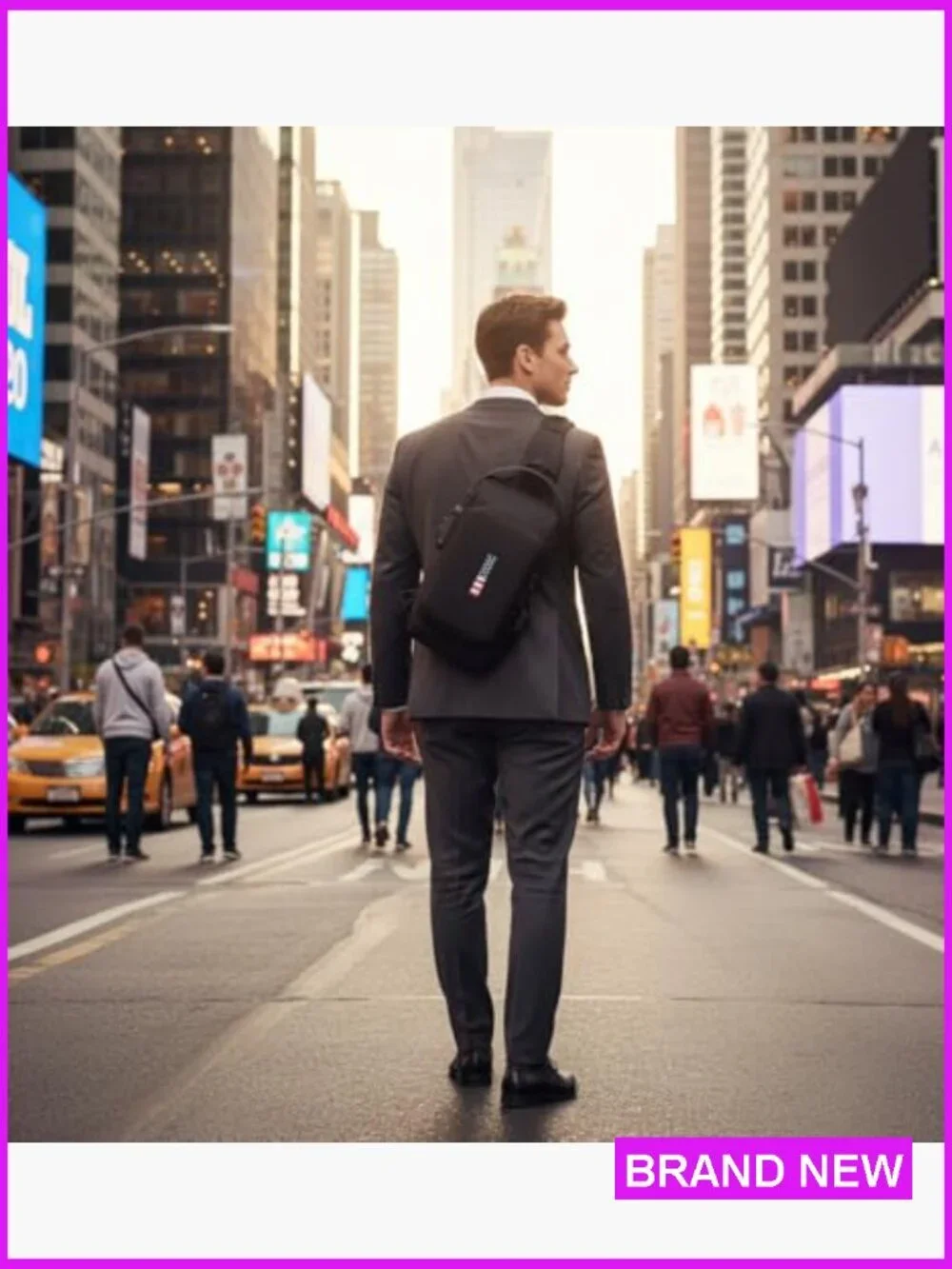 Anti-Theft Sling Bag Waterproof Crossbody Daypack with USB Charging Port & Lock